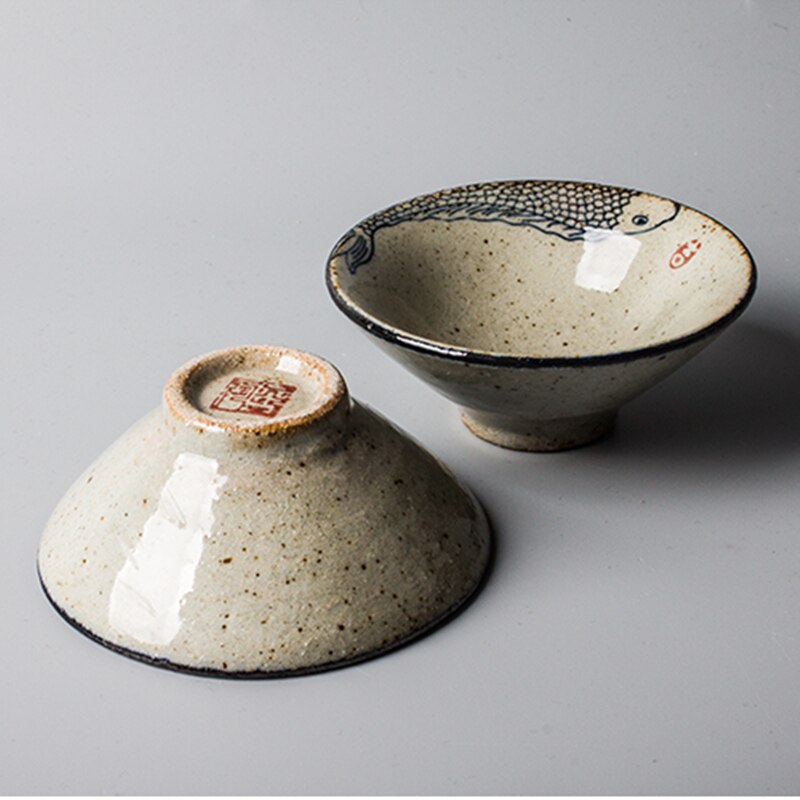 Juego de tazas de cerámica japonesa pintada a mano, cuenco afilado para ceremonia del té, sombrero, 70ml