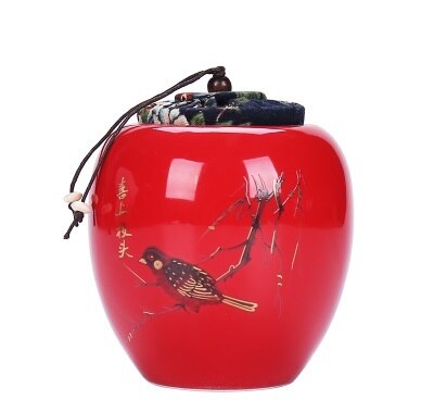 Jar Reizen Huishouden Koffie Opbergdoos Fles Bus Seal Craft Klassieke Thee Caddy Organisator Mini Snoep Keramiek Tin: 17