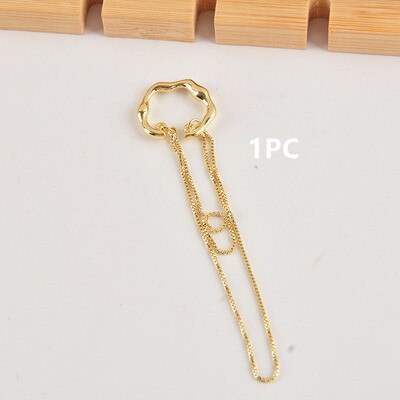 AOMU-pendientes de Metal con formas geométricas para mujer, aretes, Piercings, Color ovalados, redondos, Vintage,: 2