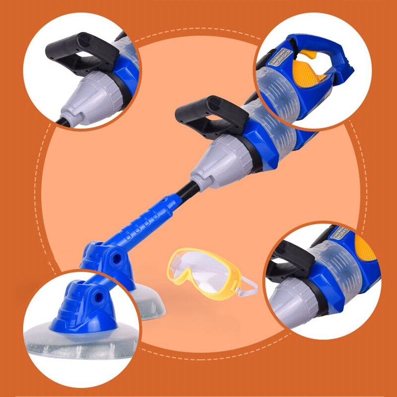 Juguete de cortacésped eléctrico para niños, modelo de juguete de simulación, herramienta de cortacésped, soplador de hojas