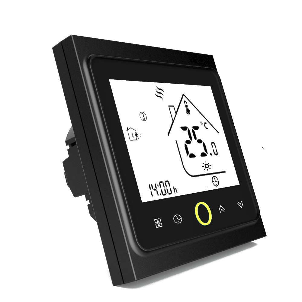 Termostat modbus kommunikation 16a elvärme termostat lcd touch ntc sensor programmerbar rumstemperaturregulator