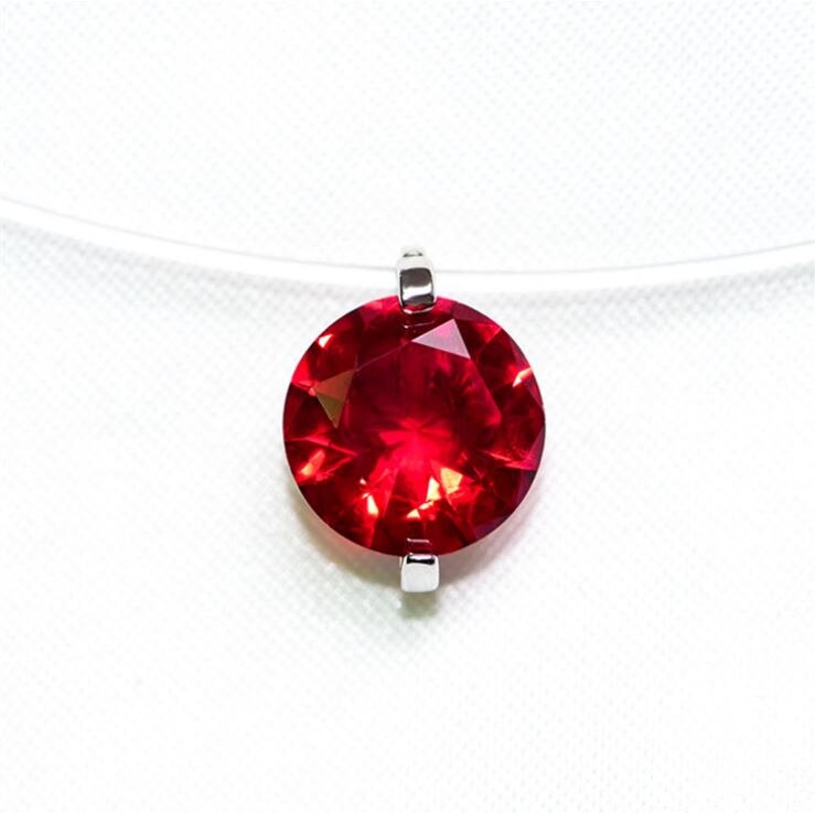 8 Color 6MM Pink White Red Zircon Chokers Necklaces Transparent Fishing Line Simple Pendant Necklace Jewelry For Women