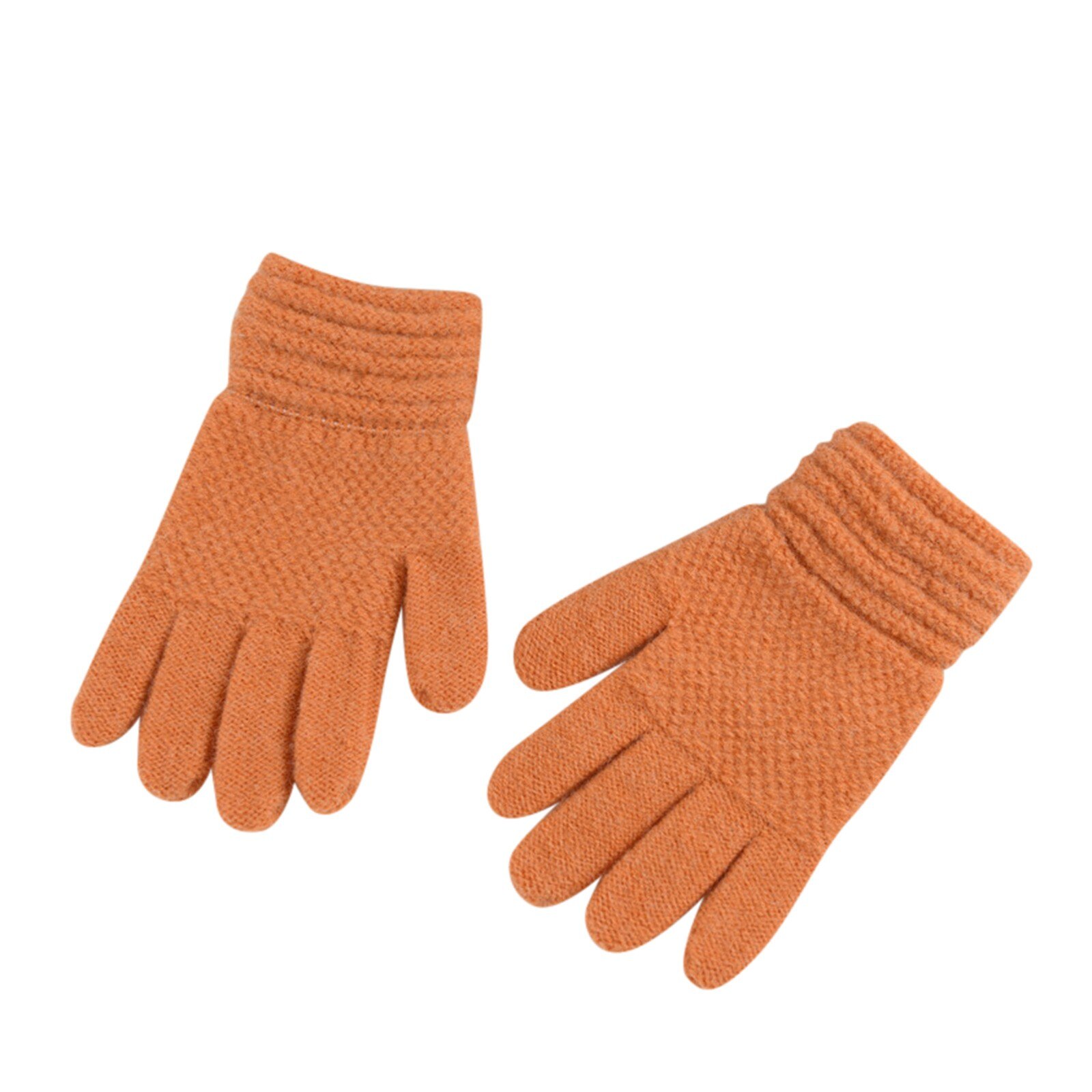 Kinderen Kids Winter Warm Thicken Handschoenen Effen Gebreide Flip Vinger Wanten Handschoenen Voor Kinderen Peuter Kids Gebreide Volledige Vinger: OR