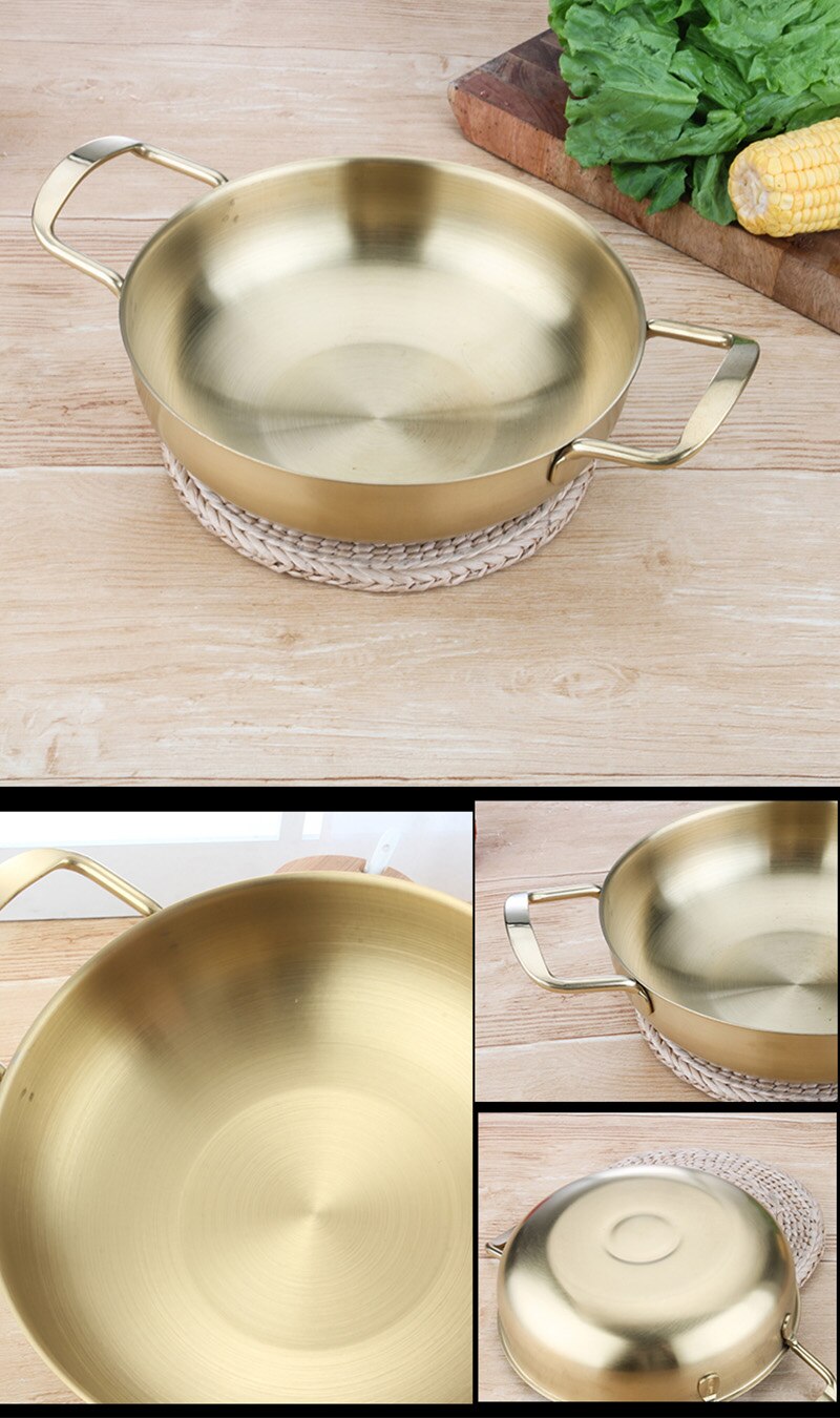 Sartén clásica de acero inoxidable para Mini Chef, utensilios de cocina, 18cm diámetro interior/20cm/22cm
