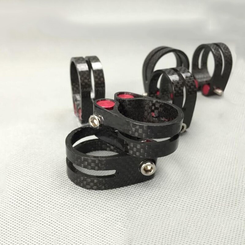 Fiets Zadelpenklem Full carbon 31.8mm 34.9mm Bike Zadelpenklem Clips Quick Release MTB Zadelpenklem Fietsonderdelen