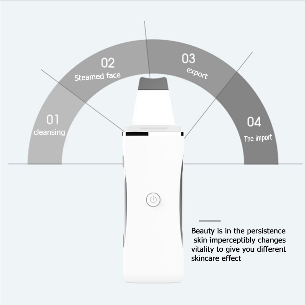 Ultrasonic Skin Scrubber Deep Face Cleaning Machine Peeling Shovel Facial Pore Cleaner Face Skin Scrubber Lift Machine