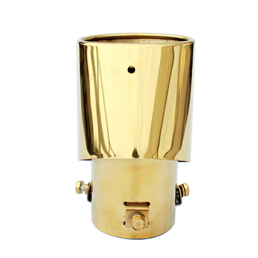 Silenciador de tubo de escape Universal de acero inoxidable para coche, cubierta de estilo para modificación de automóvil, color dorado a la parrilla