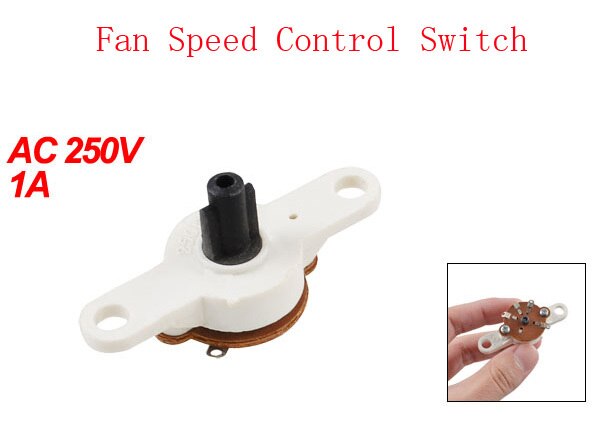 AC 250V 1A Electric Fan Parts Wall Mount Speed Control Switch White 2.2" Length 20pcs