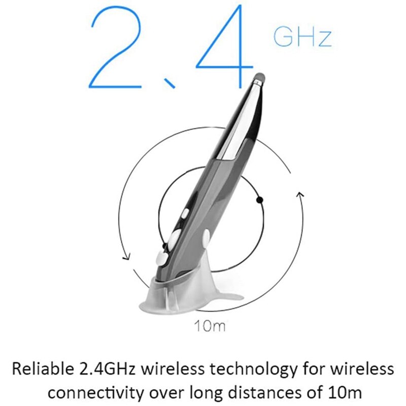 -Wireless Pen Mouse Digital Optical Pen Mouse 2.4G Touch-Pen Mouse 1600DPI with Stylus Handwriting Ergonomic Mice for PC