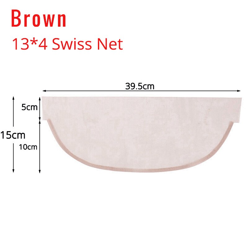 Nunify 1 Stks/partij Goedkope Hd Kant Voor Pruik Maken Diy Pruik Maken Accessoires Haar Tools Zwitserse Kant Haar Netto 4pcs Houten Pruik Naald: brown 13x4