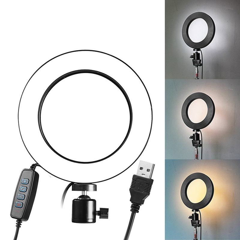 9CM/16CM LED Ring Light Set Dimmable 3200K-5500K Annular Make-up Lamp &Tripod For Studio Photo Photography Lighting