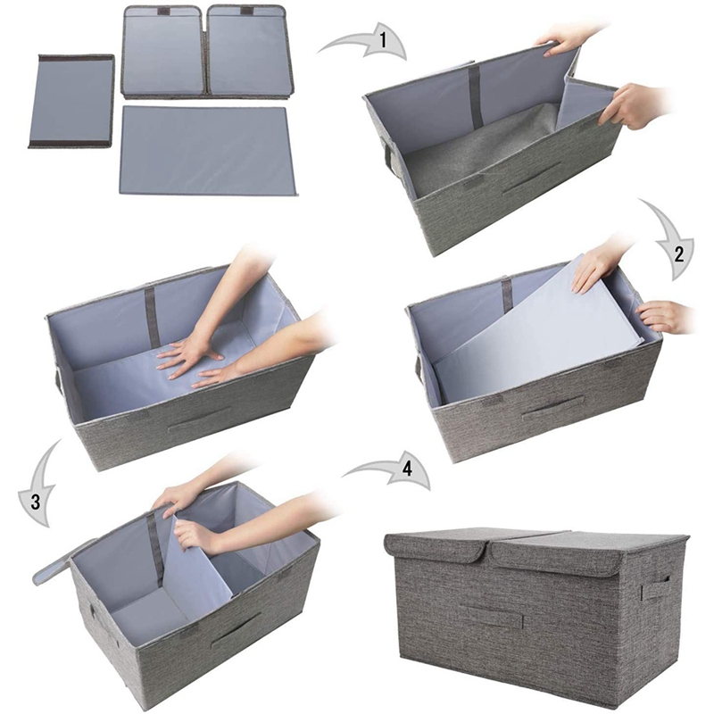 Storage Box,Collapsible Fabric Storage Box with Lid,Organizer for Toys/Clothing/Home/Office or More