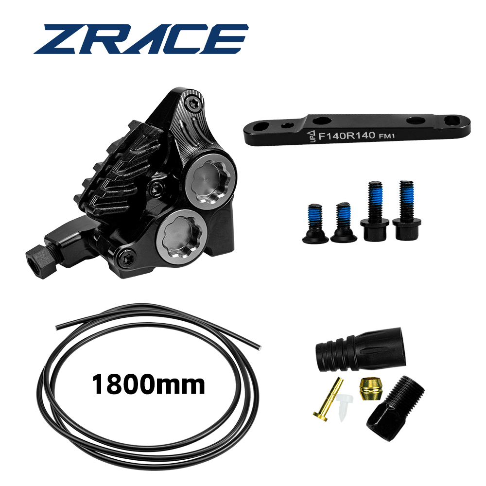 ZRACE XG4 flach montierter Vierkolben-Bremssattel, hydraulischer Straßenbremssattel, Bremsbeläge mit Eistechnik, leicht, CNC: violett