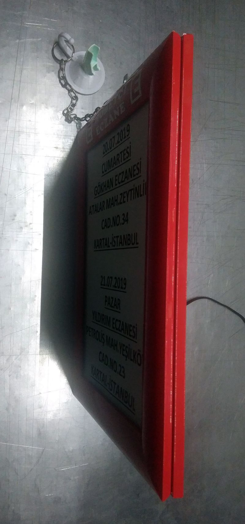 Guard cartel de farmacia Junta A3 34x46 cm, sin luz Hungry Kapa marco