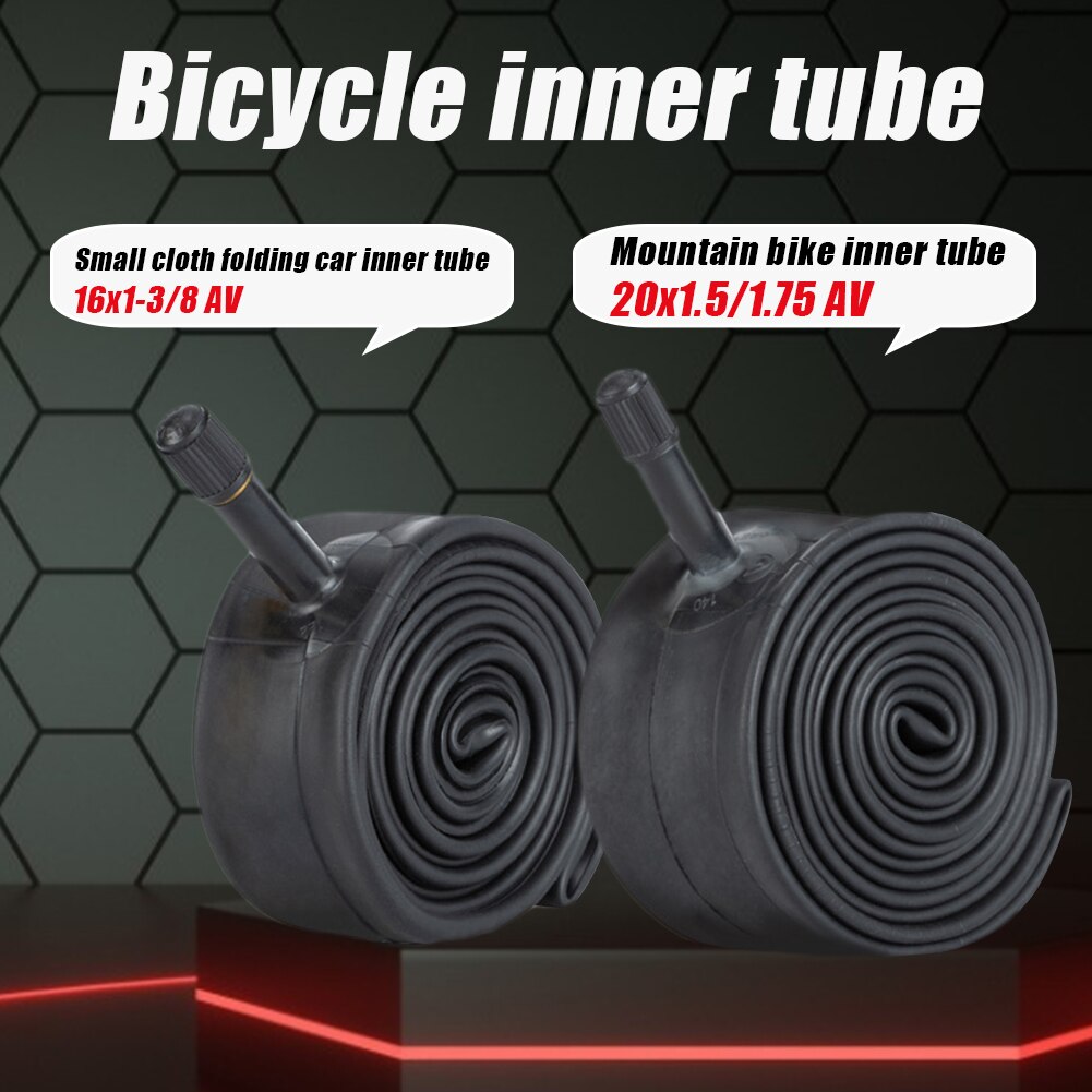 1PCS Bike Inner Tube Bicycle Butyl Rubber Inner Tube 16x1 3/8 Tire AV Valve For Brompton Foldable Bicycle Tyre Cycling Parts