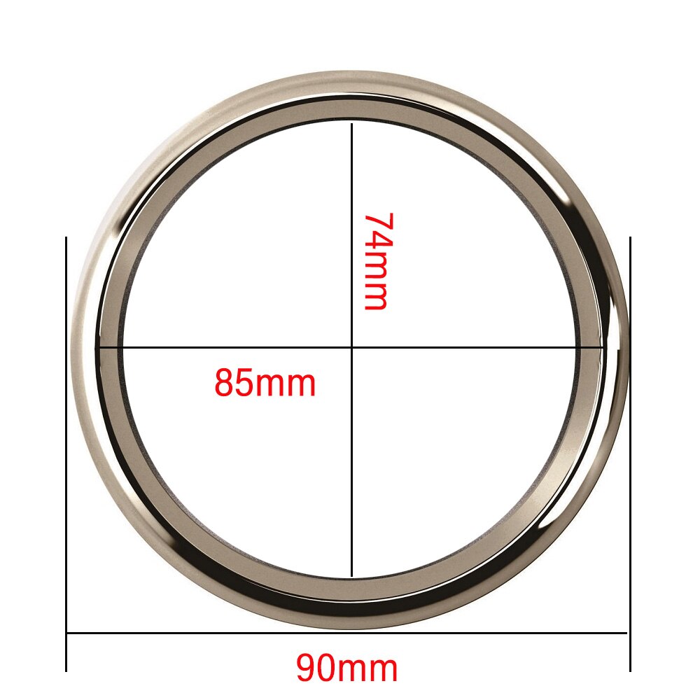 52mm/85mm Silver or Black Bezel Stainless Steel Ring for Car Boat Motorcycle Gauge