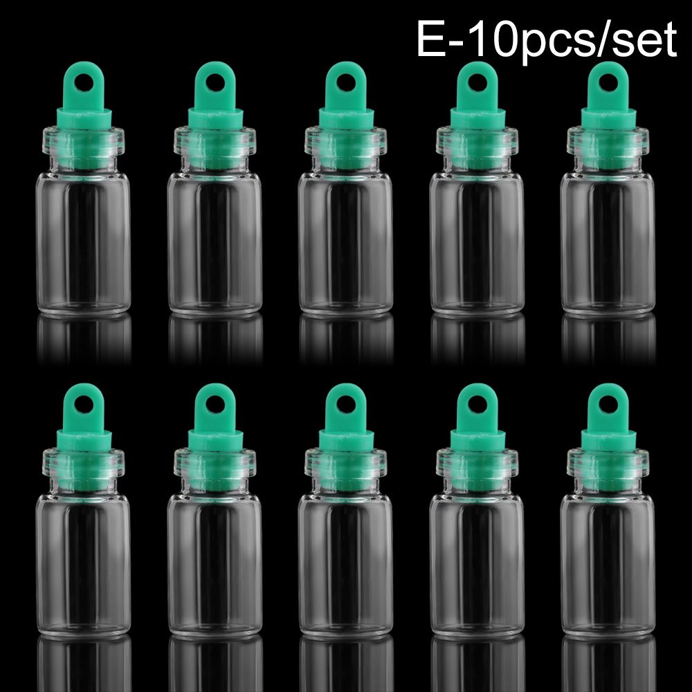 Rainbow Wishing Bottles Home Decor Mini Small Drift Bottle Message Vials Ornaments DIY Containers Glass Jars Decoration: 10pcs-E