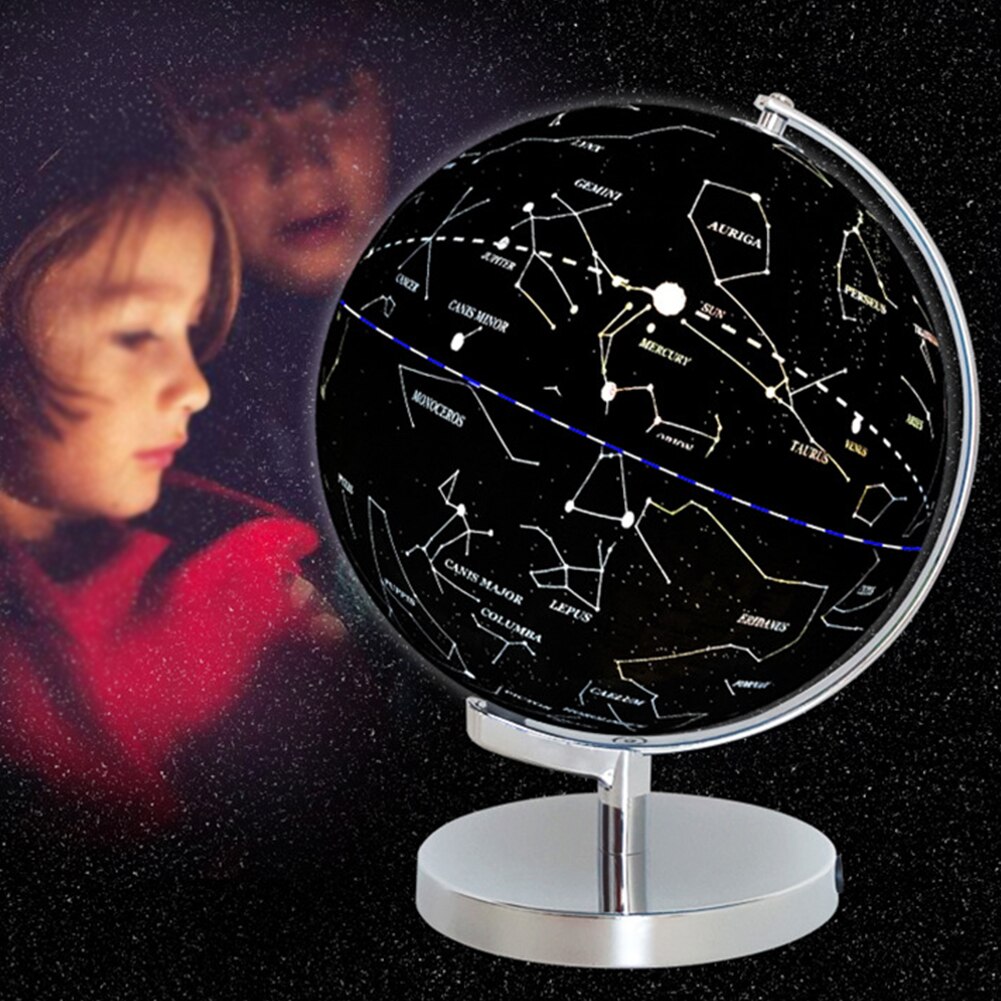 World Map Children Earth Globe Desktop Decoration School Supplies Teaching Aids Home Geography USB Powered Office LED Light