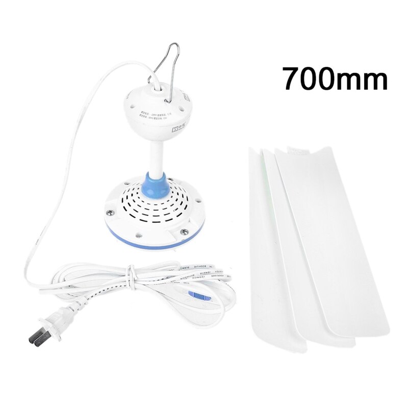 AC 220V 15.7 to 41 inch Silent Ceiling Fan Mute Electric Hanging Fan with Switch for Dining Living Room Home Bed Dormitory
