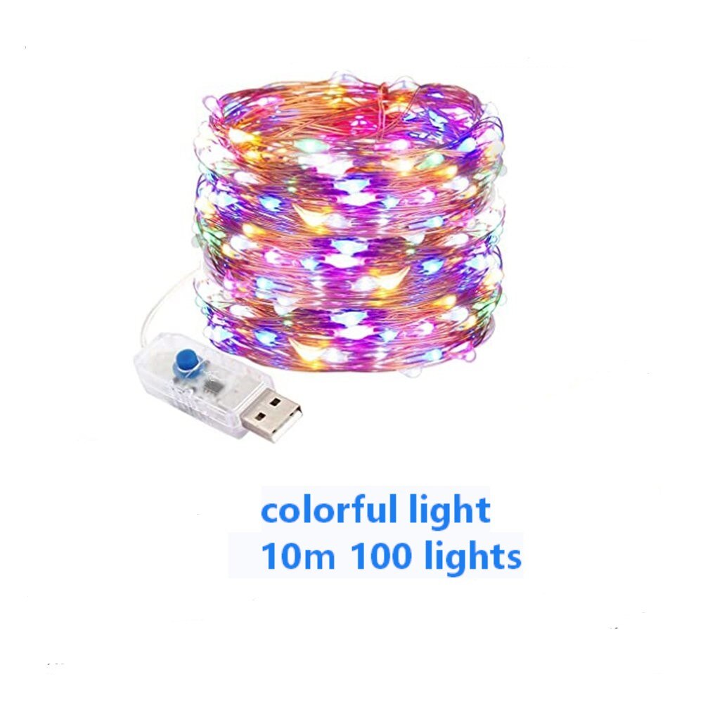 USB LED String Light Remote Control 5M/10M 50/100LED Fairy String Light 20M Copper Wire for Wedding Christmas Decor lamp: 11