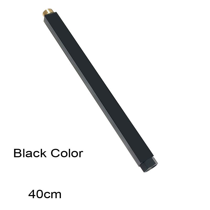 Round Brass Shower Tube Extend Pipe 40CM Square Extension Tube Bar,Heighten pipe sliding bar shower tube lengthen pipe: 4