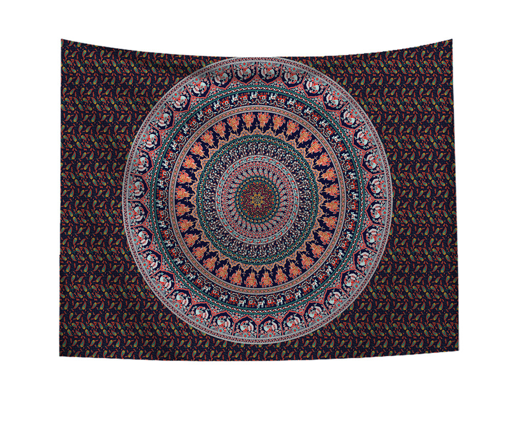 Mandala Indian Tapestry Twin Hippie Wall Hanging B... – Grandado