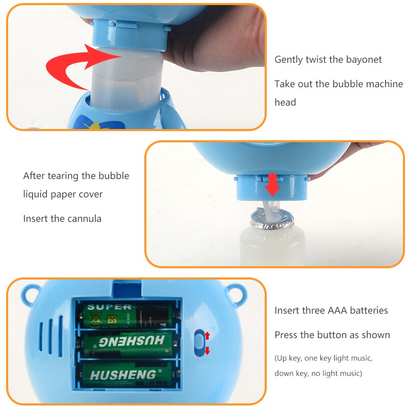 Macchina Bolla Bolla Ventilatore Macchina Elettrica Automatica Bubble Maker Ricco Bolle Splendido Luci Divertimento Effetti Musicali Giocattolo