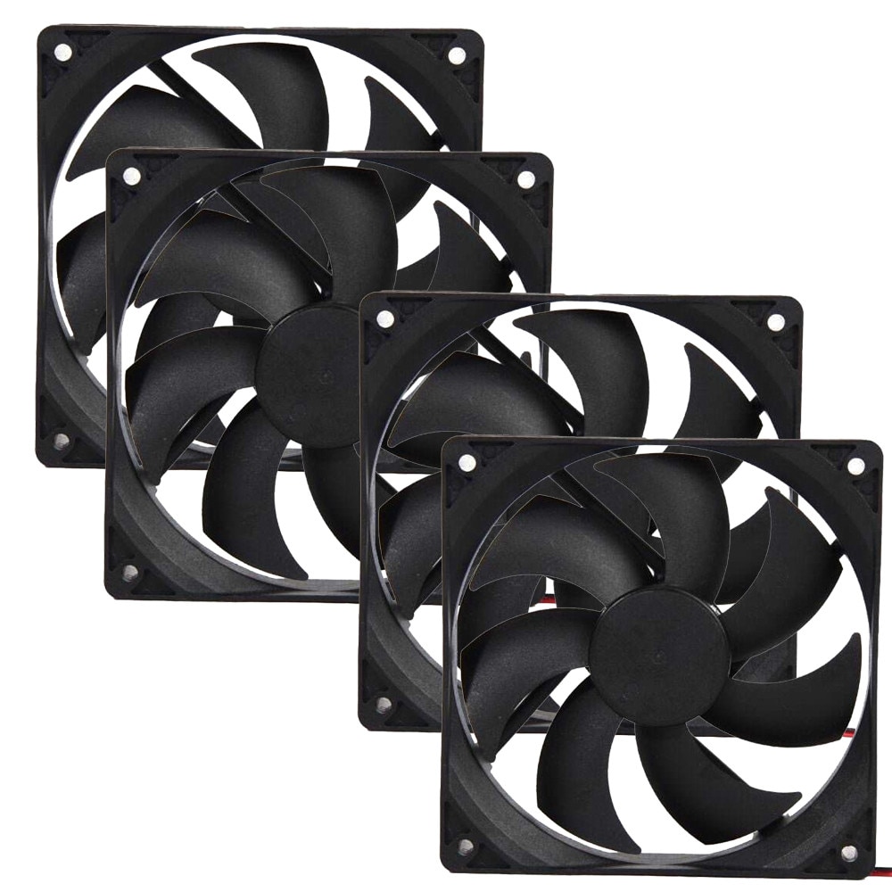 4pcs 120mm 12x12x2.5 cm 12V 4Pin DC Brushless PC Computer Case Cooling Fan 1800PRM 1 Set 4 pc Computer Cooling Fan 7 Blades