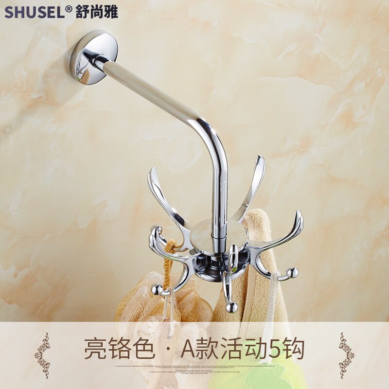 Slaapkamer Beweegbare Kleding Haak Europese Stijl Haak Kledingrek Muur Opknoping Enkele Haak Gouden Antieke Jas Rack Roterende