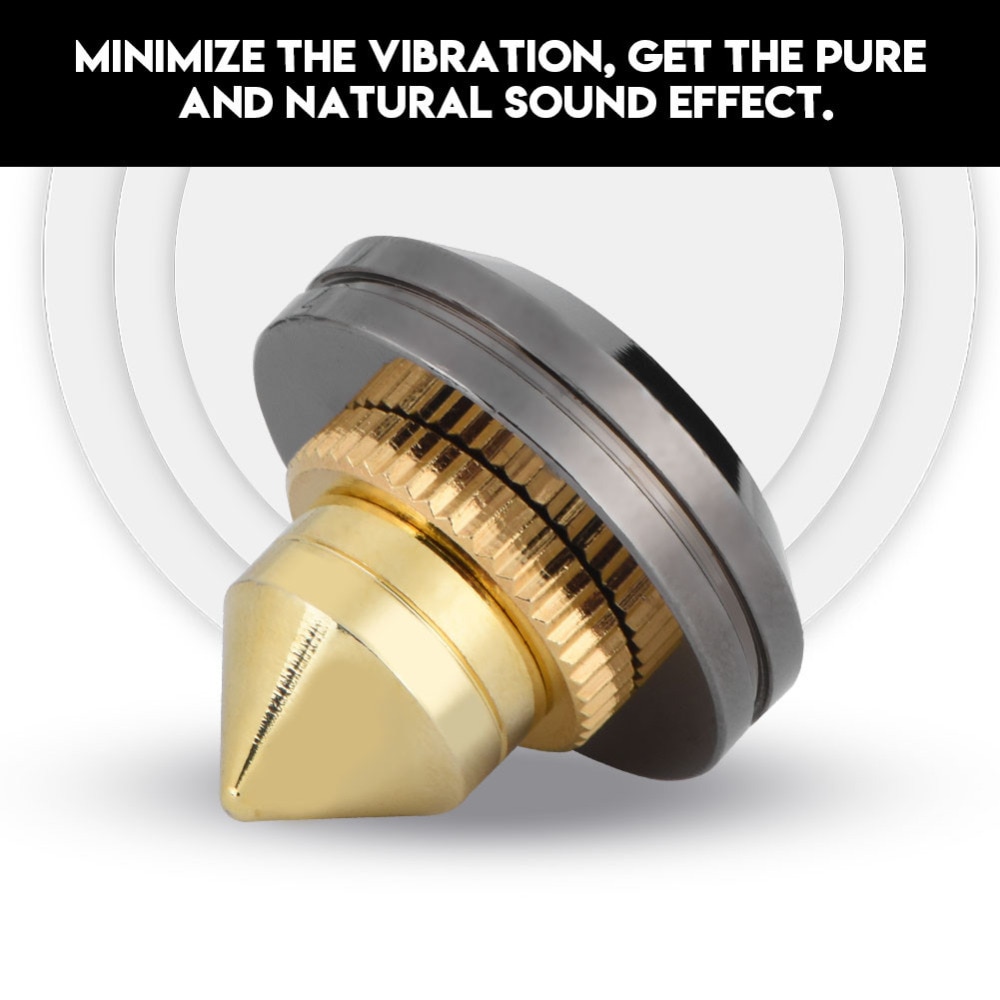 4Pcs/set Speaker Isolation Spikes Stand Feet HiFi Speaker AMP CD Cone Base Pads 28x25mm