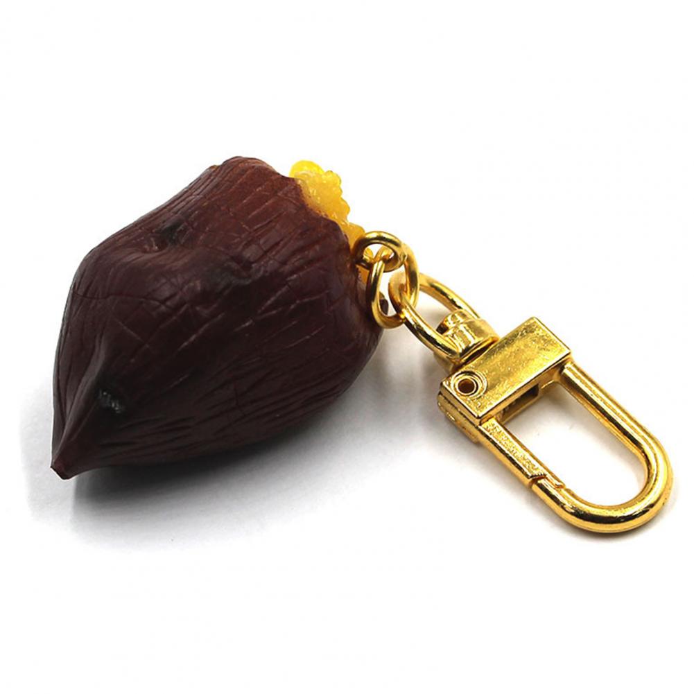 Simulation coréenne de patate douce rôti porte-clés porte-clés pendentif sac décor