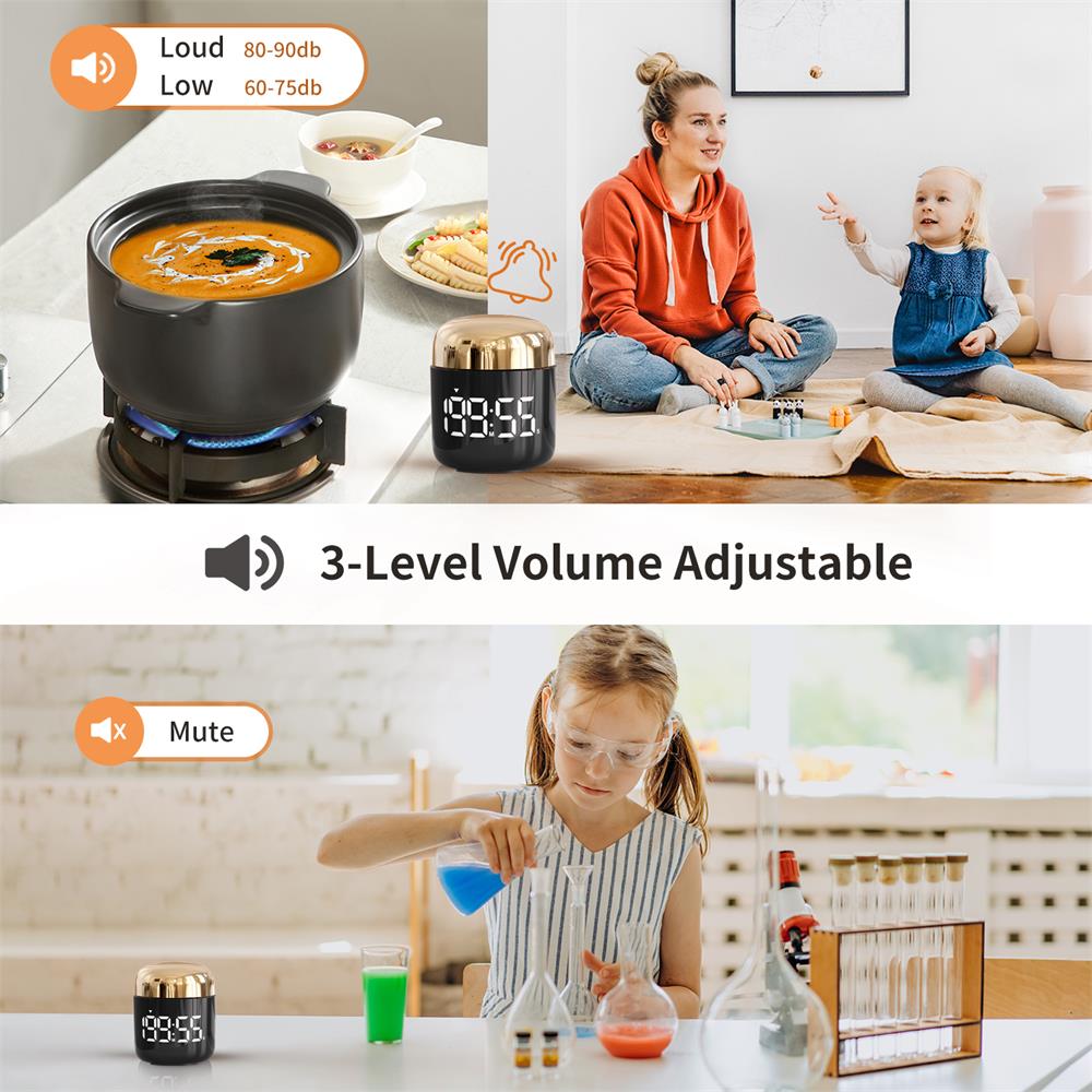 Led-kökstimer digital timer manuell nedräkningstimer matlagningstimer duschstudie smink stoppur tid timer master