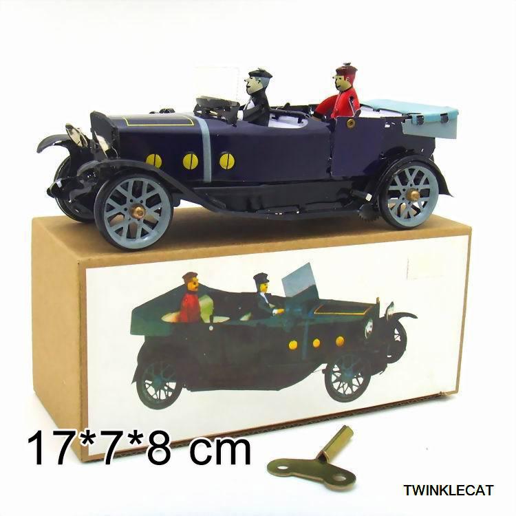 1PC Clockwork Car Toy Tinplate Tin Childhood Winder Cars Vintage Handmade Crafts Collection Figure Metal Wind Up Toys Model: MS807