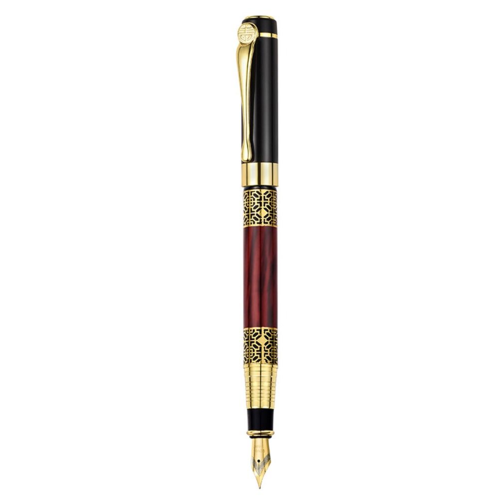 Bolígrafo De Metal de lujo, pluma estilográfica de firma de negocios, herramientas de escritura de para estudiantes, bolígrafo de Gel de tinta azul/negra para la escuela y la Oficina: Gris claro