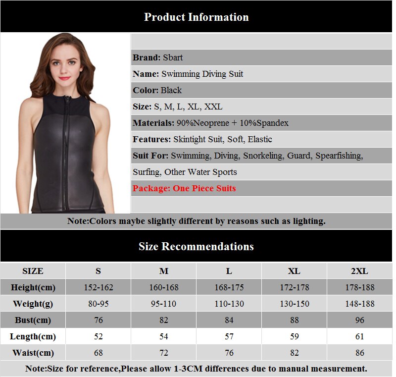 Vrouwen Top Wetsuit 2 Mm Neopreen Jas Badpak Duik Surf Swim Suit Badmode Warm Houden Onderwatervissers Beach Wear