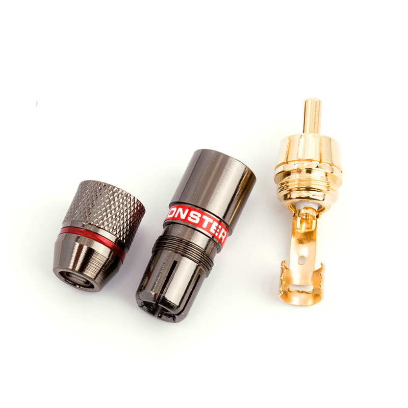 Connecteur audio et vidéo RCA lotus 24K or, 16 pièces, tête de différence de couleur, amplificateur AV, connecteur audio et vidéo, terminal audio coaxial