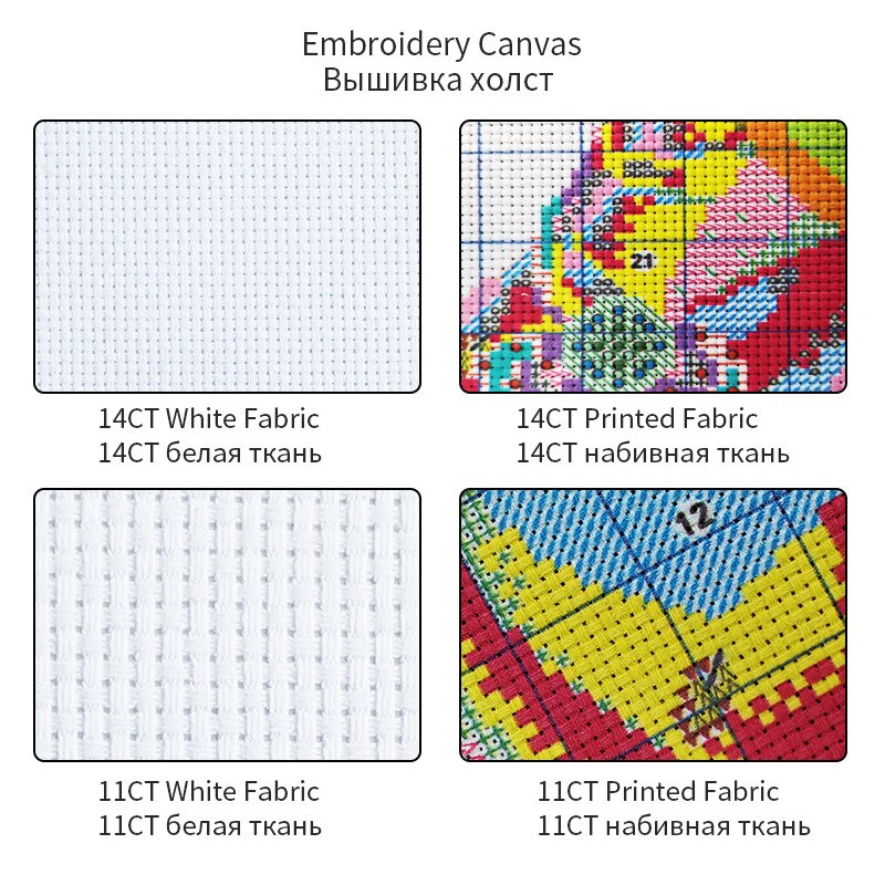 Joy sunday Needlework Tropical fish Printed On Canvas Cross Stitch Kits Embroidery Set DIY Handmade Beginner Art Crafts