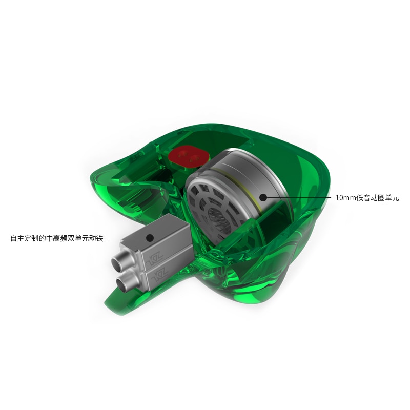 KZ ZSR Sechs Treiber In Ohr Kopfhörer Anker Und Dynamische Hybrid Headset HIFI Bass Mit Ersetzt Kabel Noise Cancelling Ohrhörer