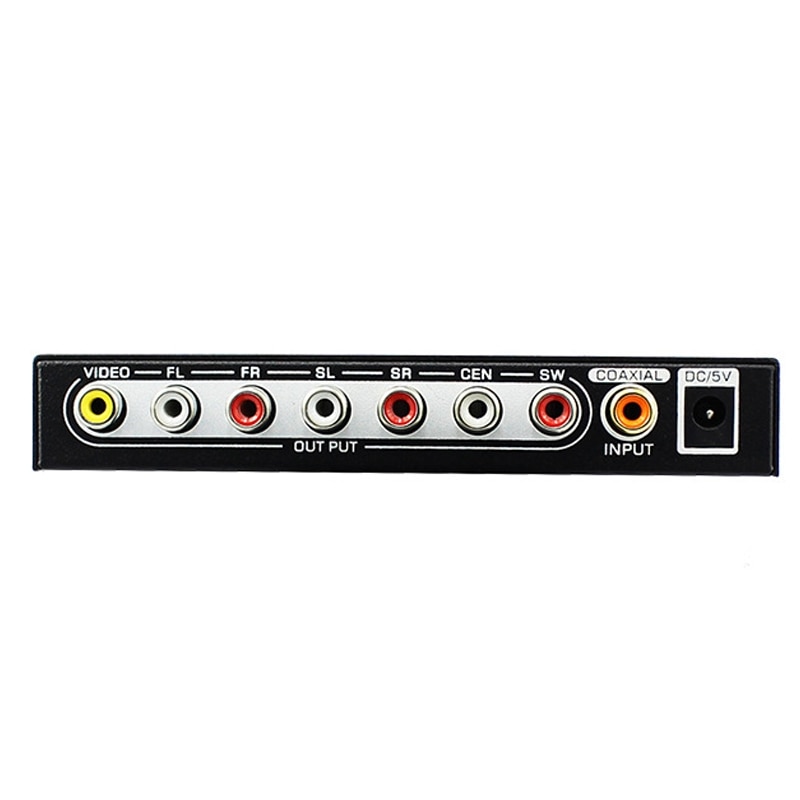 O decodificador USB conversor de fibra óptica Digital a analógico Digital óptico 5,1 decodificador compatible con activación remota (enchufe de la UE)