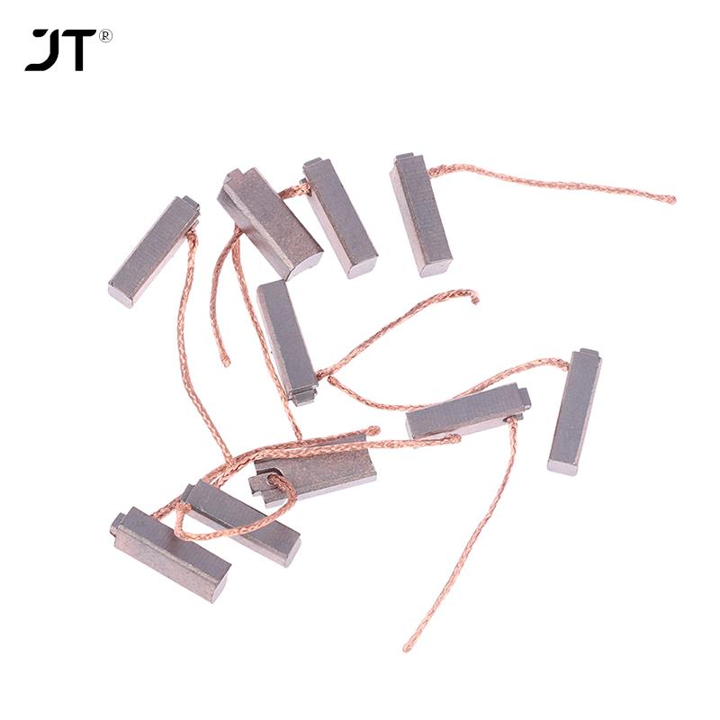 10Pcs Koperen Elektrische Generator Koolborstels Auto Dynamo Power Gereedschap Auto Regulator Lage Koper