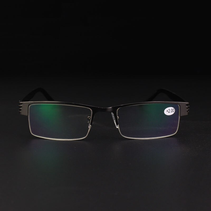 Roestvrijstalen leesbril anti-blue-ray computerlenzen dames herenbril gafas de lectura 1.00 1.50 2.00 2.50 3.00 3.50 4.00