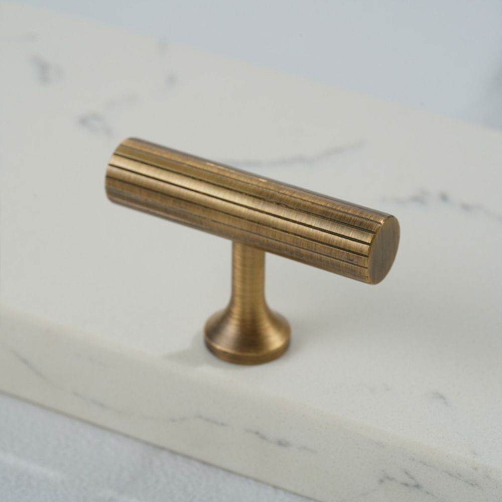 Bronze Bronze Schrankgriffe Kleiderschrankgriffe Antik Massiv Messing Rändelgriff T-Bar Türknöpfe Möbeltürgriff