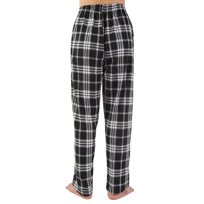 Pantalon de pyjama à carreaux en coton pour hommes et femmes, bas de nuit, unisexe, décontracté, grande taille: B / XXL