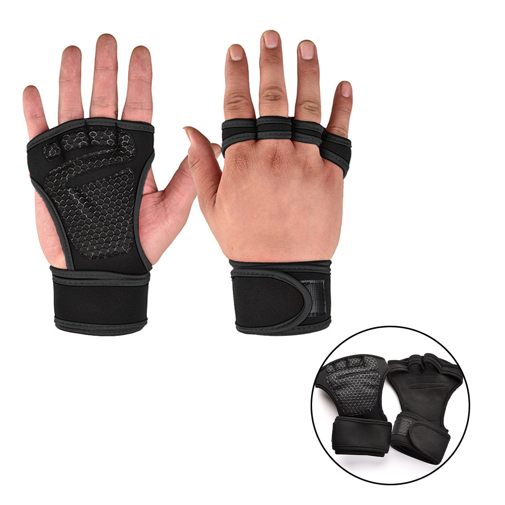 1 paire de gants d'entraînement d'haltérophilie pour hommes et femmes, Fitness, sport, musculation, gymnastique, main, poignet, protection de la paume: jaune clair / L