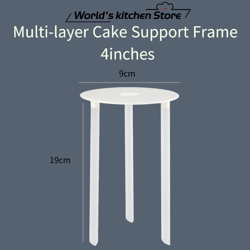 Multi-layer Cake Support Frame Practical Cake Stands Round Dessert Support Spacer Piling Bracket Kitchen DIY Cake Tool: 4inch