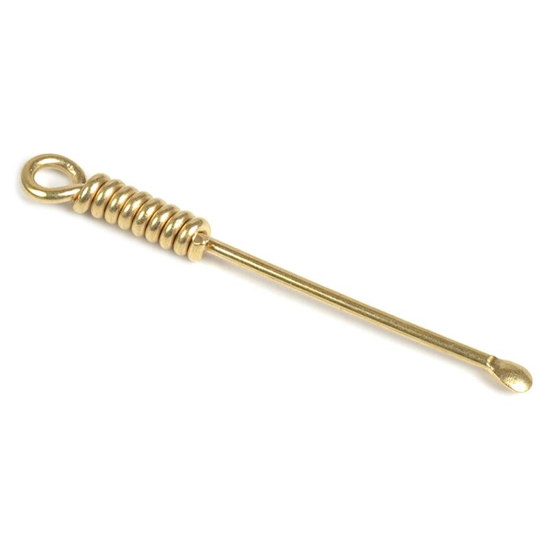 Handgemaakte Messing Spiraal Vorm Rook Pijp Oorreiniger Oorsmeer Lepel Earpick Draagbare Sleutelhanger Hanger Tool Accessoires