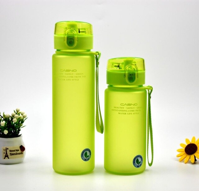 Merke bpa gratis lekkasjesikker sport vannflaske tur fotturer bærbar min favoritt drikke flasker 400ml 560ml gratis: 560ml / 8