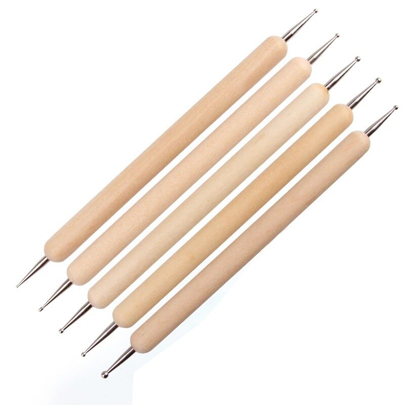 pottery clay Tools set molding Smoothing Wax Carving Sculpture Ceramic Sculpting polymer Trimming Modelling Tool kit for kids: 5set3