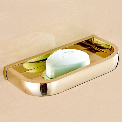 Badkamer Accessoires Set, Gouden Vierkante Papier Houder, Handdoek Bar, Zeep mand, Handdoekenrek, glas Plank Messing badkamer Hardware set: soap dish