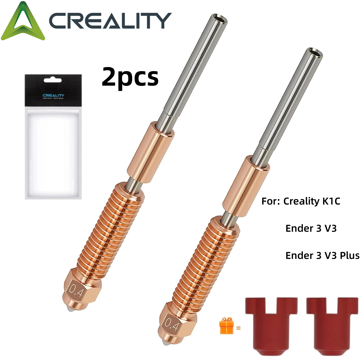 2 STKS K1C Mondstuk, Eenhoorn Quick-Swap Ender 3 V3 Mondstuk, Mondstuk voor Creality K1C/Ender 3 V3/Ender 3 V3 Plus 3D Printers